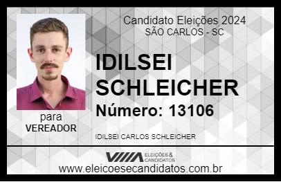 Candidato IDILSEI  SCHLEICHER 2024 - SÃO CARLOS - Eleições