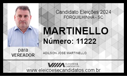 Candidato MARTINELLO 2024 - FORQUILHINHA - Eleições