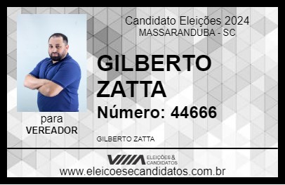 Candidato GILBERTO ZATTA 2024 - MASSARANDUBA - Eleições