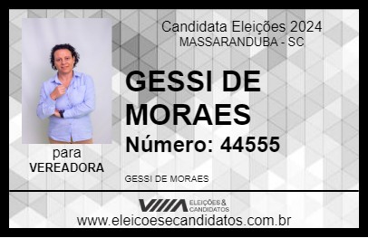 Candidato GESSI DE MORAES 2024 - MASSARANDUBA - Eleições