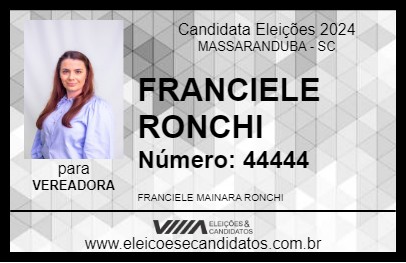 Candidato FRANCIELE RONCHI 2024 - MASSARANDUBA - Eleições