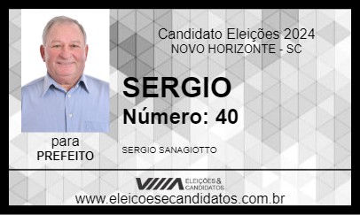 Candidato SERGIO 2024 - NOVO HORIZONTE - Eleições