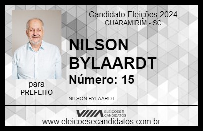 Candidato NILSON BYLAARDT 2024 - GUARAMIRIM - Eleições