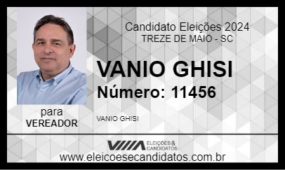 Candidato VANIO GHISI 2024 - TREZE DE MAIO - Eleições