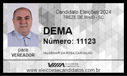 Candidato DEMA 2024 - TREZE DE MAIO - Eleições