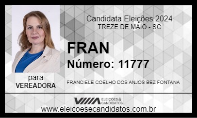 Candidato FRAN 2024 - TREZE DE MAIO - Eleições