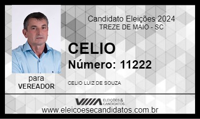 Candidato CELIO 2024 - TREZE DE MAIO - Eleições