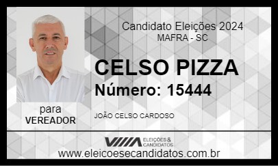 Candidato CELSO PIZZA 2024 - MAFRA - Eleições