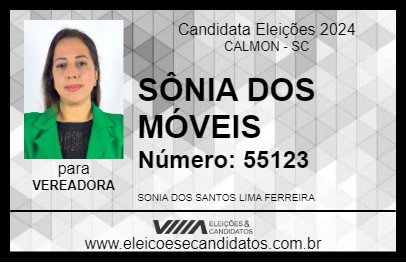 Candidato SÔNIA DOS MÓVEIS 2024 - CALMON - Eleições