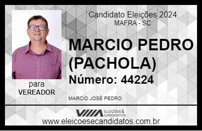 Candidato MARCIO PEDRO (PACHOLA) 2024 - MAFRA - Eleições