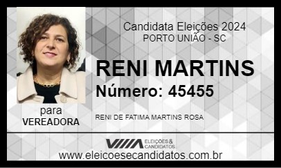 Candidato PROFE RENI 2024 - PORTO UNIÃO - Eleições