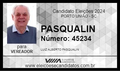 Candidato PASQUALIN 2024 - PORTO UNIÃO - Eleições