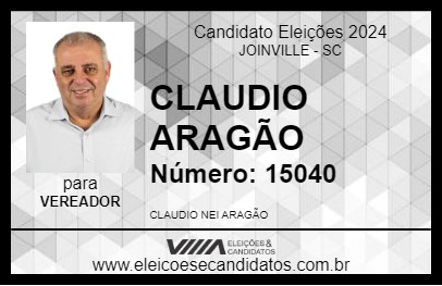 Candidato CLAUDIO ARAGÃO 2024 - JOINVILLE - Eleições