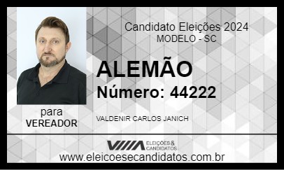 Candidato ALEMÃO 2024 - MODELO - Eleições