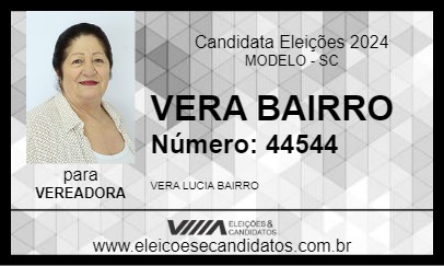 Candidato VERA BAIRRO 2024 - MODELO - Eleições