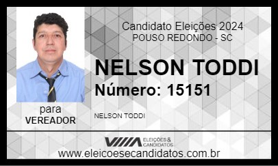 Candidato NELSON TODDI 2024 - POUSO REDONDO - Eleições