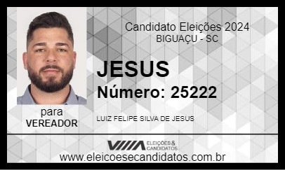 Candidato JESUS 2024 - BIGUAÇU - Eleições