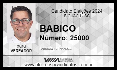 Candidato BABICO 2024 - BIGUAÇU - Eleições