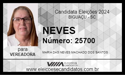 Candidato NEVES 2024 - BIGUAÇU - Eleições