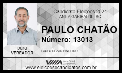 Candidato PAULO CHATÃO 2024 - ANITA GARIBALDI - Eleições