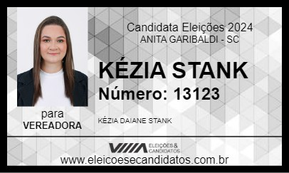 Candidato KÉZIA STANK 2024 - ANITA GARIBALDI - Eleições