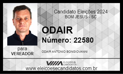 Candidato ODAIR 2024 - BOM JESUS - Eleições