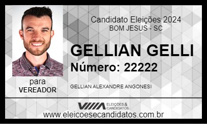 Candidato GELLIAN GELLI 2024 - BOM JESUS - Eleições