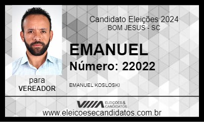 Candidato EMANUEL 2024 - BOM JESUS - Eleições