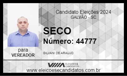 Candidato SECO 2024 - GALVÃO - Eleições