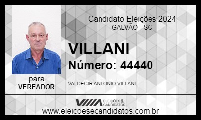 Candidato VILLANI 2024 - GALVÃO - Eleições