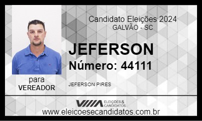 Candidato JEFERSON 2024 - GALVÃO - Eleições