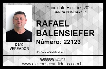 Candidato RAFAEL BALENSIEFER 2024 - BARRA BONITA - Eleições