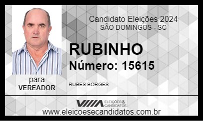 Candidato RUBINHO 2024 - SÃO DOMINGOS - Eleições