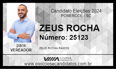 Candidato ZEUS ROCHA 2024 - POMERODE - Eleições