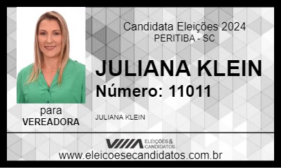 Candidato JULIANA KLEIN 2024 - PERITIBA - Eleições