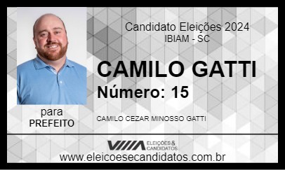 Candidato CAMILO GATTI 2024 - IBIAM - Eleições