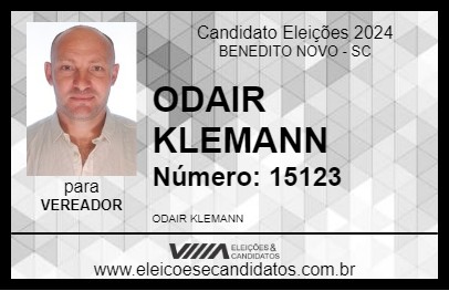 Candidato ODAIR KLEMANN 2024 - BENEDITO NOVO - Eleições