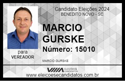 Candidato MARCIO GURSKE 2024 - BENEDITO NOVO - Eleições