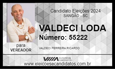 Candidato VALDECI LODA 2024 - SANGÃO - Eleições