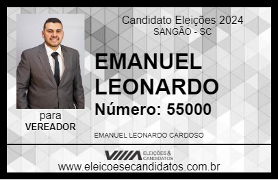 Candidato EMANUEL LEONARDO 2024 - SANGÃO - Eleições