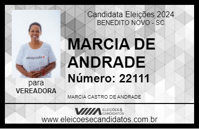 Candidato MARCIA DE ANDRADE 2024 - BENEDITO NOVO - Eleições