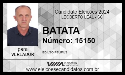 Candidato BATATA 2024 - LEOBERTO LEAL - Eleições