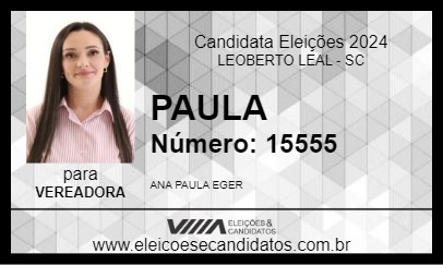 Candidato PAULA 2024 - LEOBERTO LEAL - Eleições