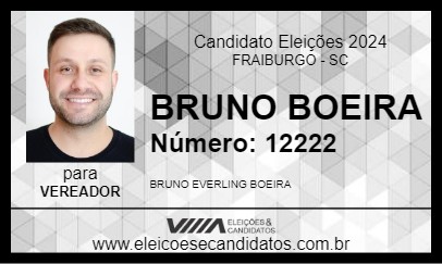 Candidato BRUNO BOEIRA 2024 - FRAIBURGO - Eleições