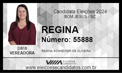 Candidato REGINA 2024 - BOM JESUS - Eleições