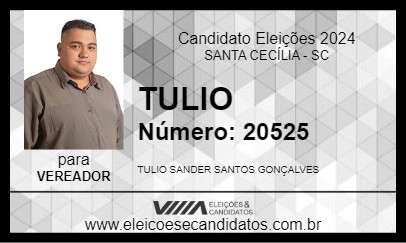 Candidato TULIO 2024 - SANTA CECÍLIA - Eleições