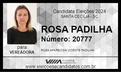 Candidato ROSA PADILHA 2024 - SANTA CECÍLIA - Eleições