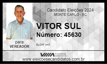 Candidato VITOR SUL 2024 - MONTE CARLO - Eleições