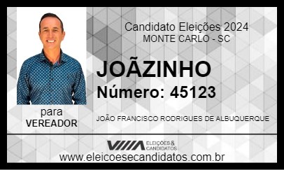 Candidato JOÃZINHO 2024 - MONTE CARLO - Eleições