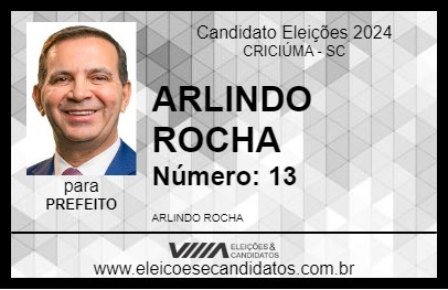 Candidato ARLINDO ROCHA 2024 - CRICIÚMA - Eleições